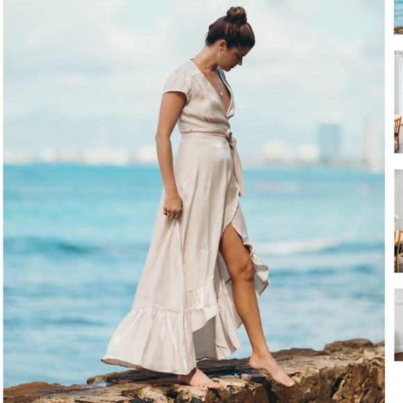 xix palms wrap dress